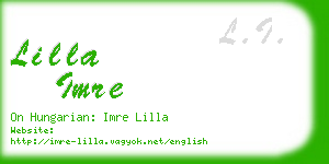 lilla imre business card